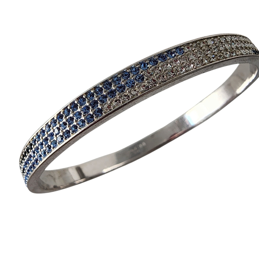 Coach bangle bracelet bangle petite pave rhinestones silver